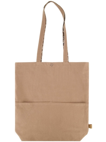 Zusss Accessoire KATOENEN SHOPPER MET PRINT 0206 003 LICHTBRUIN