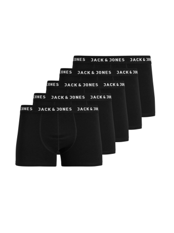 Jack & Jones Junior Ondergoed JACHUEY TRUNKS 5 PACK NOOS JNR 12210878 Black