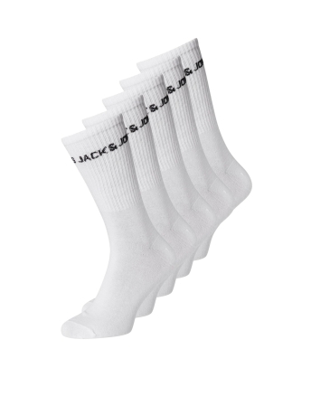 Jack & Jones Junior Accessoire JACBASIC LOGO TENNISSOCK 5 PACK NOO 12219499 White