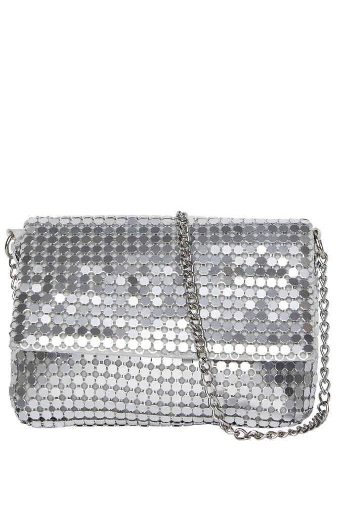 PCSMILLA METAL CROSS BODY 17144108 Silver
