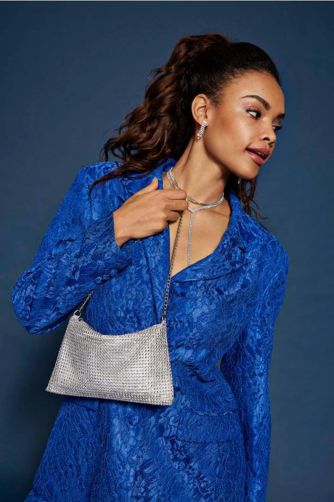 ONLRUBY GLITTER SHOULDER BAG ACC 15308293 Silver