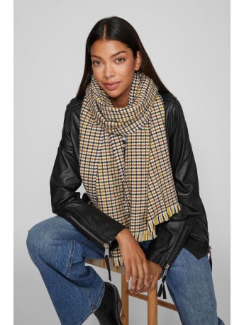 Vila Accessoire VIDEBREE SCARF- NOOS 14087735 Arrowwood/Black White