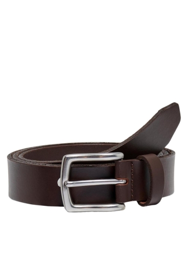 Only & Sons Accessoire ONSBOON SLIM LEATHER BELT NOOS 22023589 BROWN STONE