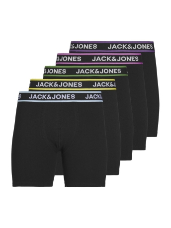 Jack & Jones Ondergoed JACLIME SOLID BOXER BRIEFS 5 PACK 12251386 Black/Black- Bl