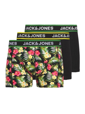 Jack & Jones Ondergoed JACPINK FLOWERS TRUNKS 3 PACK SN 12250612 BLACK