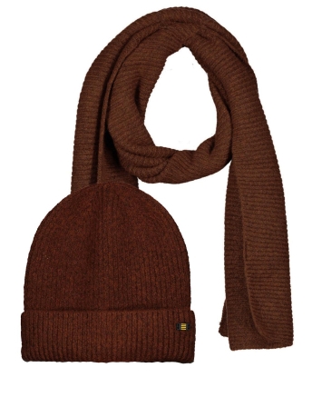 NO-EXCESS Accessoire BEANIE SCARF KNIT SET 21950902 048 CARAMEL