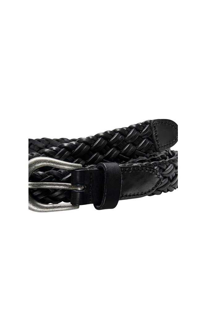 ONLHANNA BRAIDED LEATHER JEANS BELT 15201841 Black/ANTIQUE SI