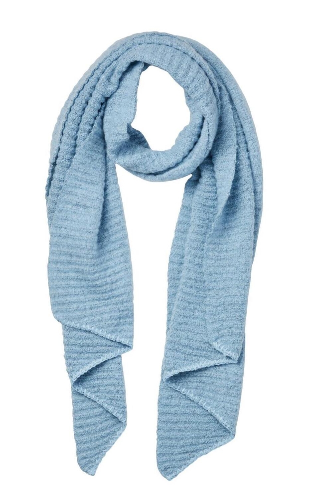 PCPYRON STRUCTURED LONG SCARF NOOS 17105988 Airy Blue