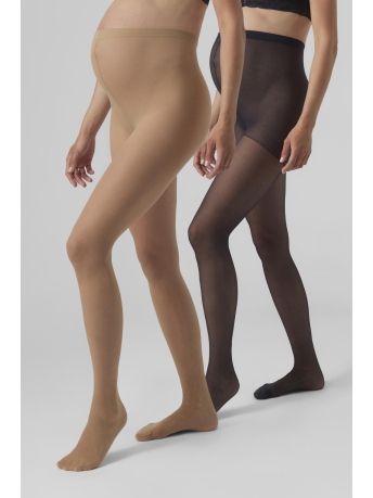 Mama-Licious Positiekleding MLMALOU PANTYHOSE 20 DEN 2-P A. NOO 20017941 Black Pack Tan