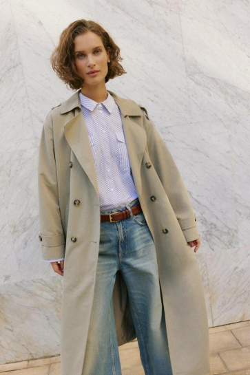 Vero Moda Jas VMCHLOE LONG TRENCHCOAT GA NOOS 10300263 Silver Mink