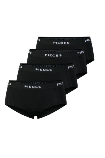 Pieces Ondergoed PCLOGO LADY 4 PACK SOLID NOOS BC 17106857 Black