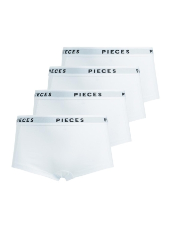 Pieces Ondergoed PCLOGO LADY 4 PACK SOLID NOOS BC 17106857 Bright White