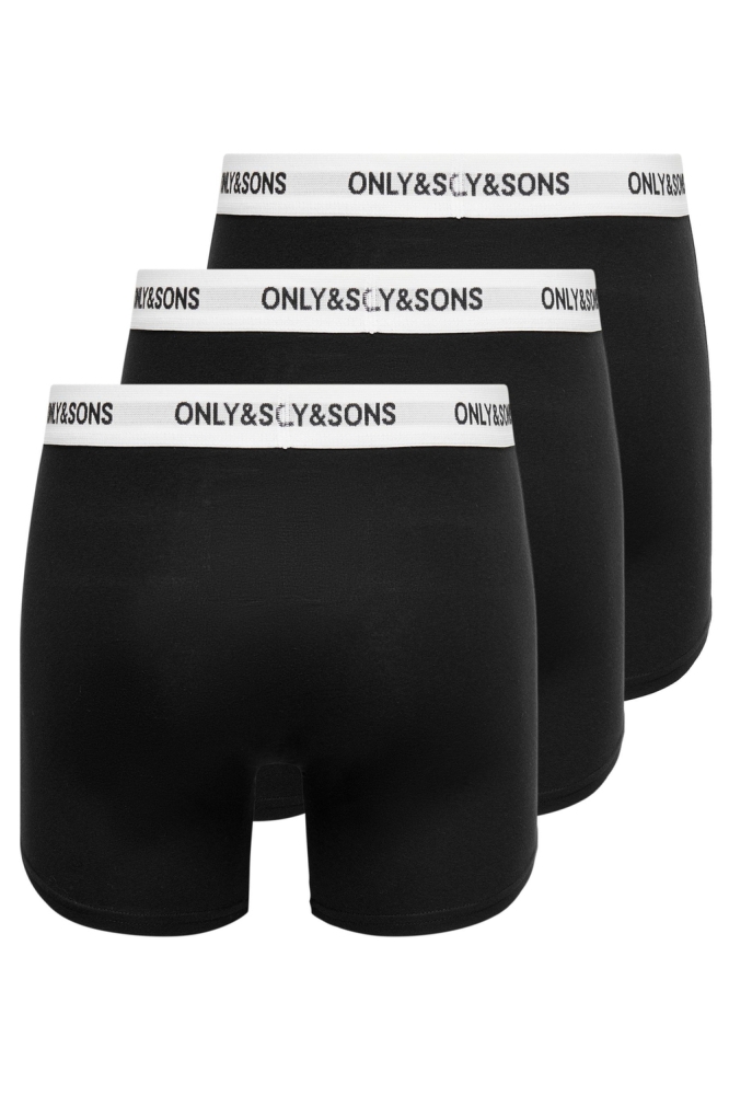 Only & Sons zwarte heren ondergoed | Achteraanzicht