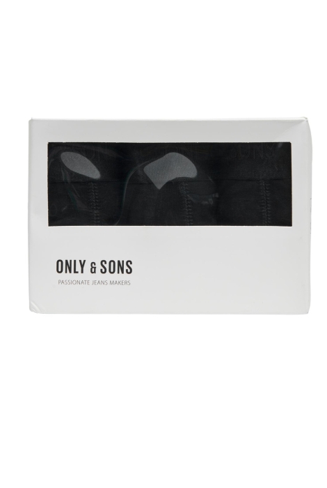 Only & Sons onsfitz solid black boxer 3pack noo