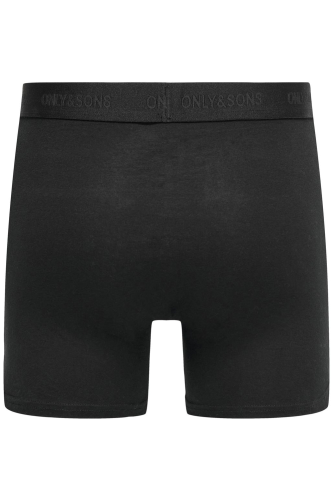 ONSFITZ SOLID BLACK BOXER 3PACK NOO 22028589 Black Detail BLACK WAIST