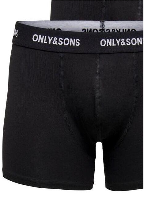 Only & Sons onsfitz solid black boxer 3pack3854
