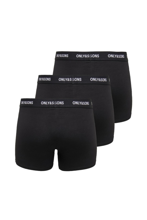 Only & Sons onsfitz solid black boxer 3pack3854