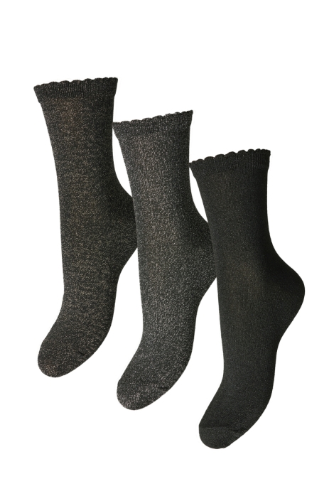 Pieces pcsebby glitter long 3-pack socks n