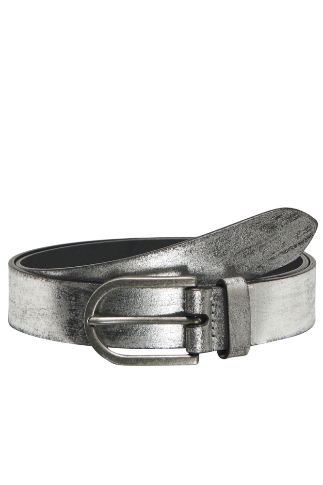 ONLVIGGA SHINY LEATHER JEANS BELT A 15312109 SILVER/ANTIQUE