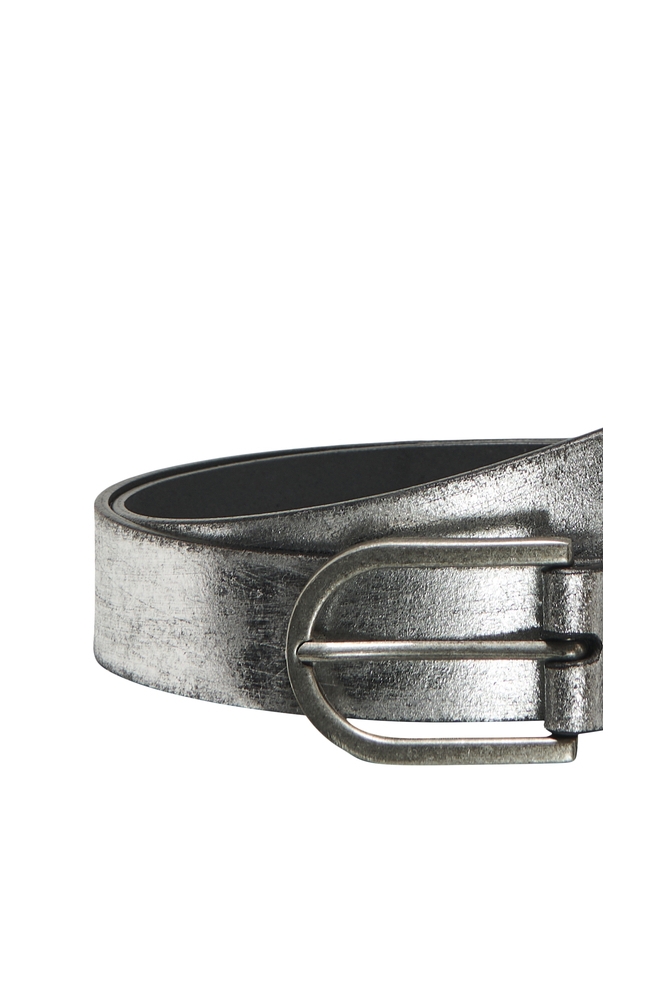 ONLVIGGA SHINY LEATHER JEANS BELT A 15312109 SILVER/ANTIQUE