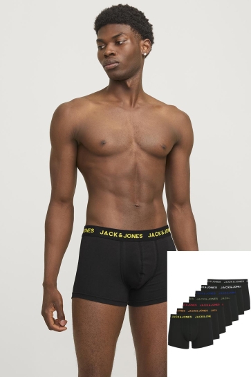 Jack & Jones Ondergoed JACBASIC TRUNKS 7 PACK NOOS 12165587 BLACK/BLACK