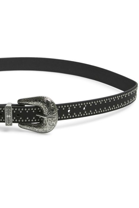 Pieces zwarte dames riem | Close up