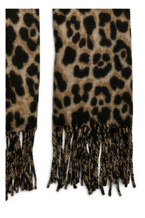 Pieces bruine dames sjaal | Close up