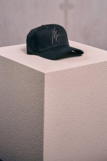 Malelions Accessoire STRIPED SIGNATURE CAP MA1 AW25 01 MULCH BROWN