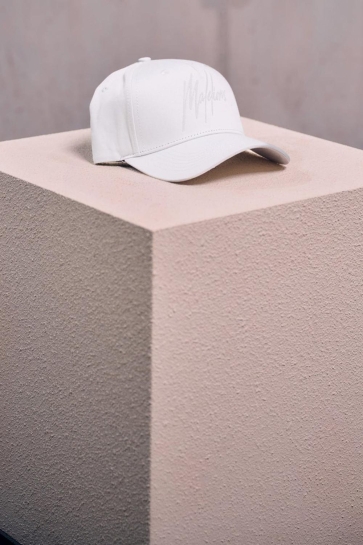 Malelions Accessoire STRIPED SIGNATURE CAP MA1 AW25 01 OCEAN GREY