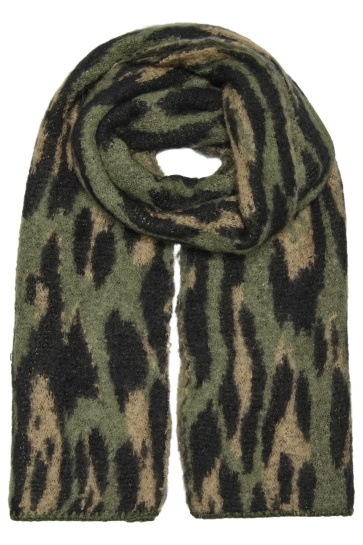 Only ONLMAUDE STITCHED EDGE SCARF CC 15350197 KALAMATA/LEOPARD