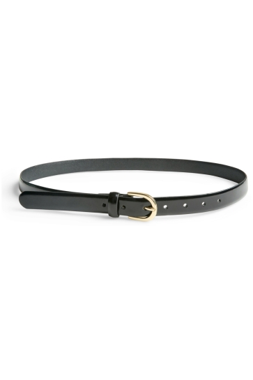 Pieces Accessoire PCESTINA LEATHER JEANS BELT NOOS 17162337 BLACK/GOLD BUCKLE