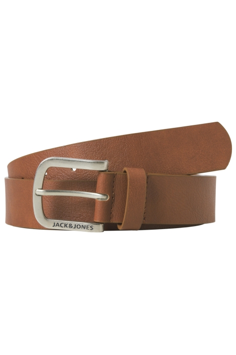 Jack & Jones cognac heren riem | Vooraanzicht
