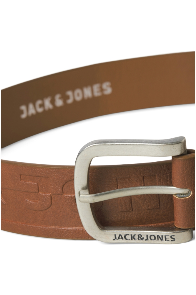 Jack & Jones cognac heren riem | Close up