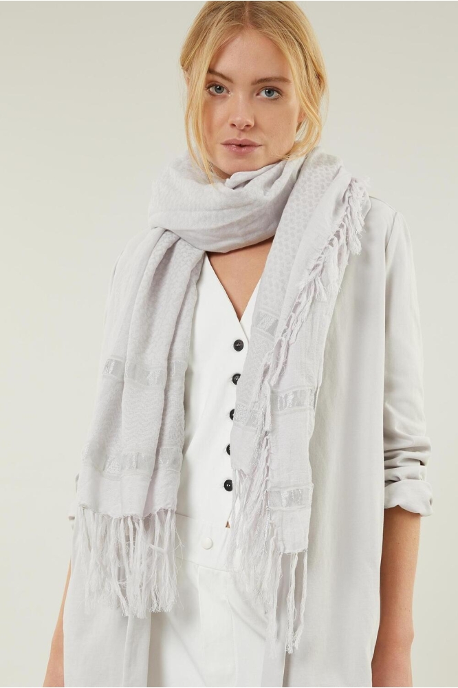SCARF CHECK 20 902 3201 1010 STONE