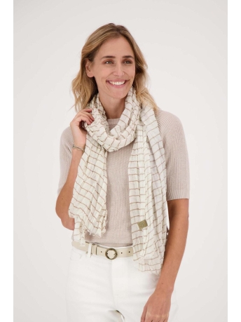 Zusss Accessoire  SJAAL GESTREEPT 0309 043 70231  CREME/LICHTBRUIN