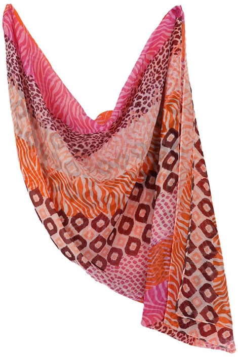 Sarlini roze dames sjaal | Bovenaanzicht