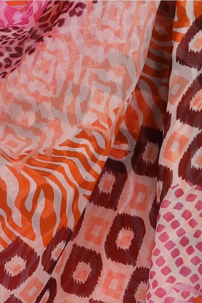 Sarlini roze dames sjaal | Close up