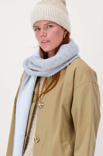 Zusss Accessoire GEBREIDE RIB SJAAL 0307 058 0009 MIDDENGRIJS