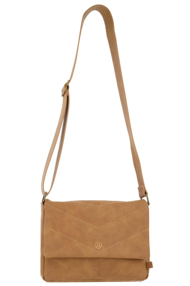 SCHOUDERTASJE MET STIKSELS 0204 021 1507 COGNAC