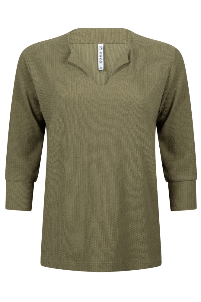 Zoso groene dames blouse | Vooraanzicht