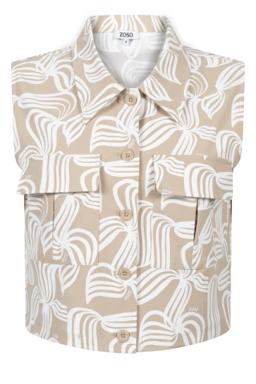 Zoso Blouse DONNA 252 0007-0016 sand/white