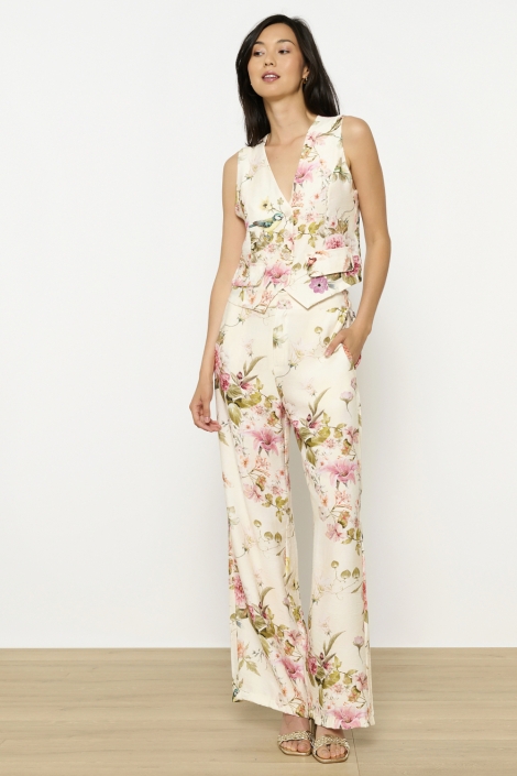 LolaLiza beige dames gilet | Model