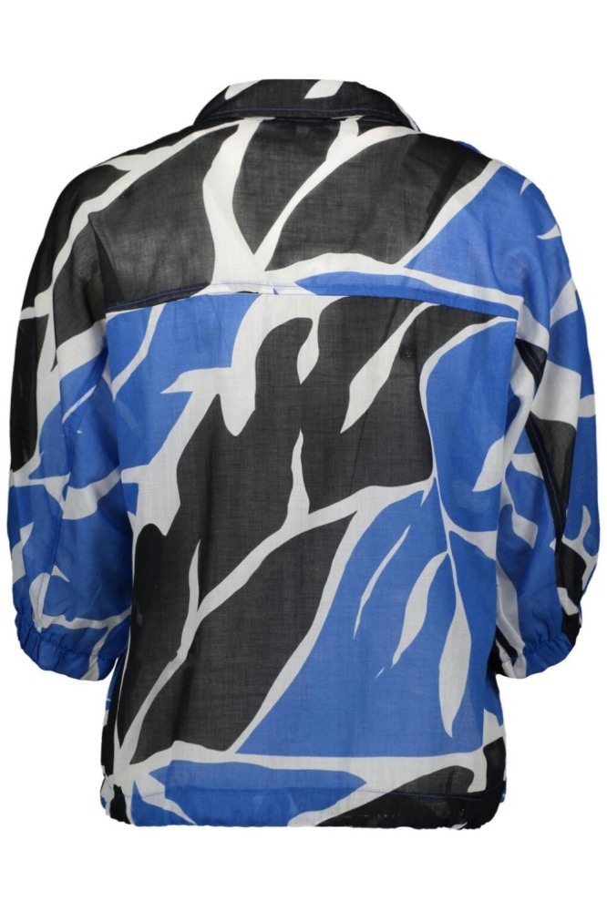 Zoso blauwe dames blouse | Achteraanzicht