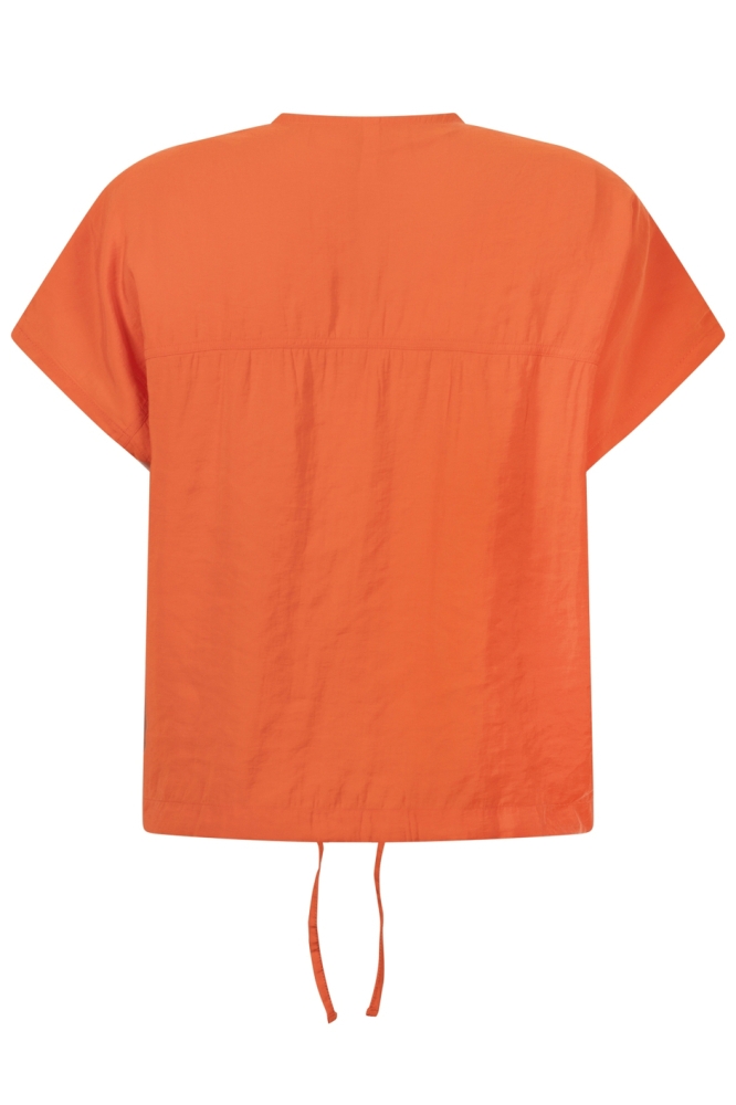 Zoso oranje dames blouse | Achteraanzicht