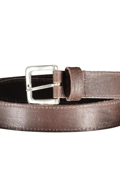 Red Temple bruine heren riem | Close up
