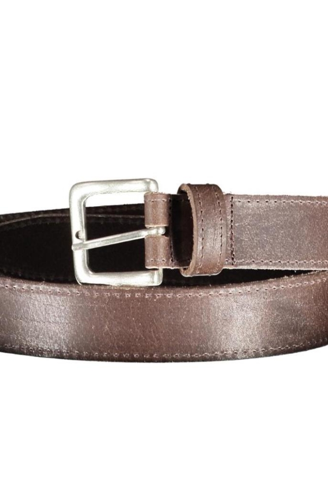 Red Temple bruine heren riem | Close up