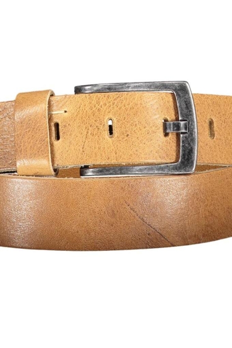 Red Temple taupe heren riem | Close up