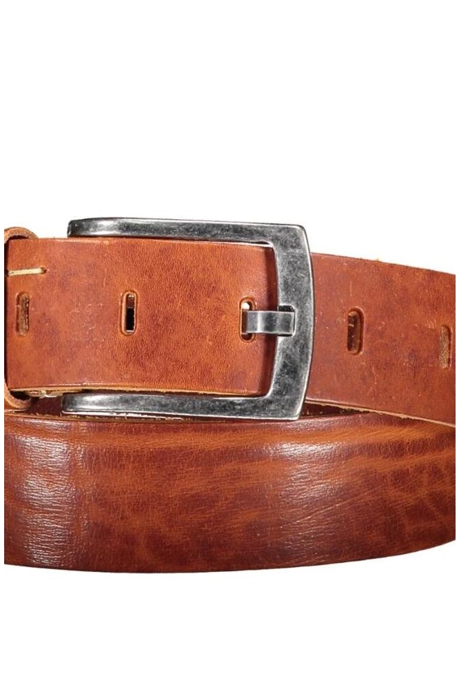 Red Temple bruine heren riem | Close up