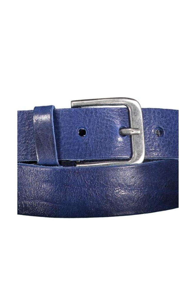 Red Temple blauwe heren riem | Close up