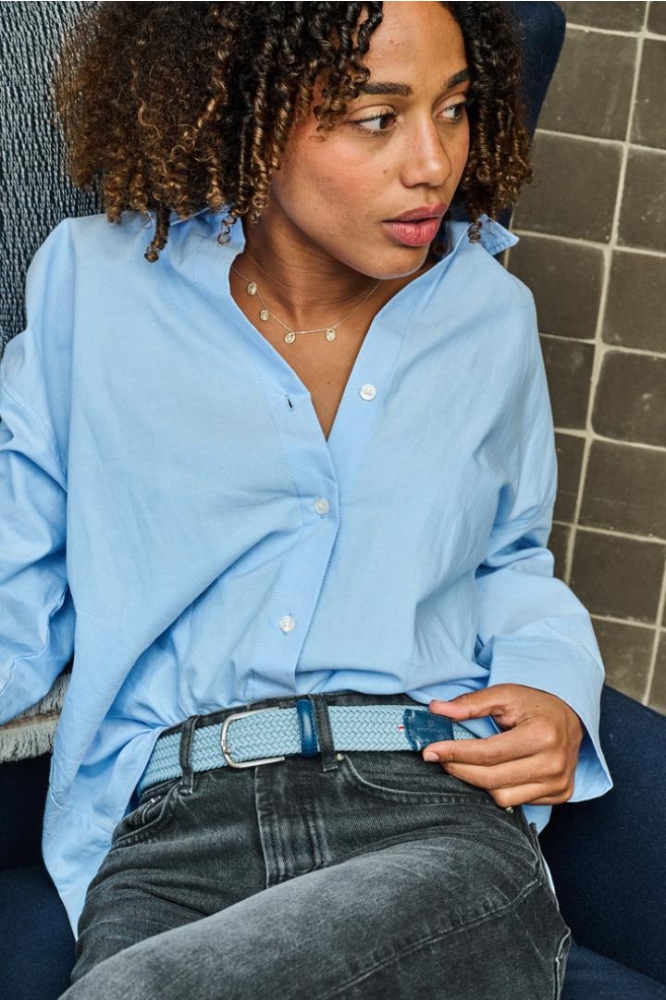 La Boucle blauwe heren riem | Model